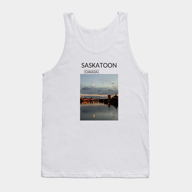 Saskatoon Saskatchewan Canada Panoramic View Skyline Cityscape Gift for Canadian Canada Day Present Souvenir T-shirt Hoodie Apparel Mug Notebook Tote Pillow Sticker Magnet Tank Top by Mr. Travel Joy